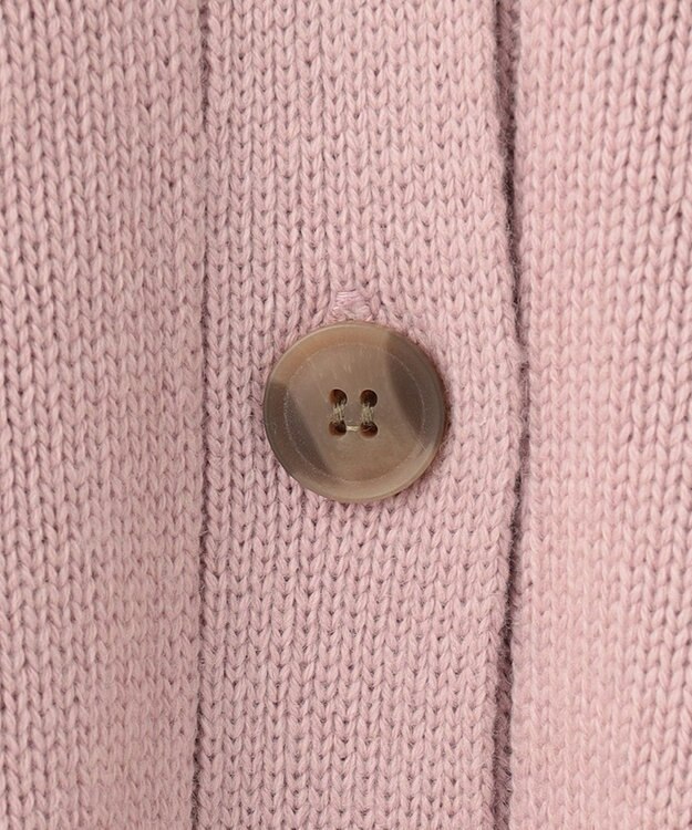 ANY 【洗濯機可】ラムウールVネック カーディガン ピンク