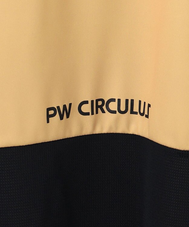 PW CIRCULUS 【吸水速乾 / UV遮蔽率96.3% UVカット / ストレッチ】【MEN】メッシュコンビモックネックT ゴルフ ベージュ系