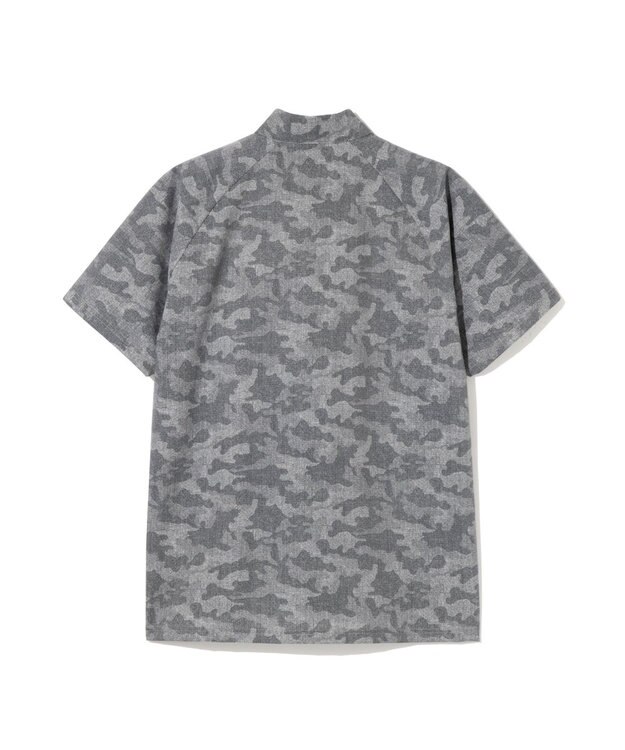 ZERO HALLIBURTON クールドッツ カモ柄モックネックTシャツ ZHG-M6S6b 85192 グレー