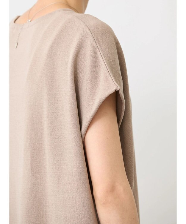 AMERICAN HOLIC 前振りニットフレンチスリーブプルオーバー Mocha