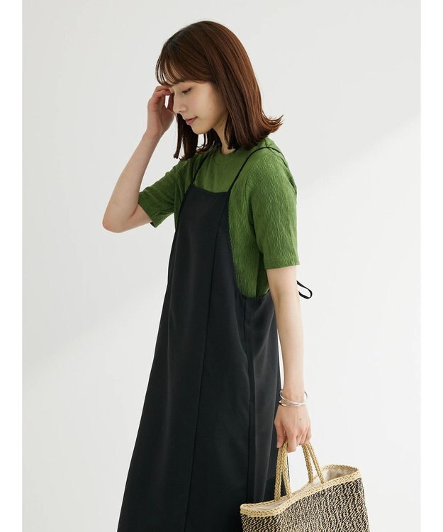 Green Parks BEST PRICE  ５分袖プリーツ加工プルオーバー Green