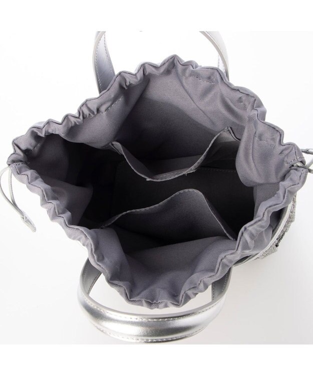 UNBILLION ペルケ perche / テープ透かし格子トートバッグS シルバー