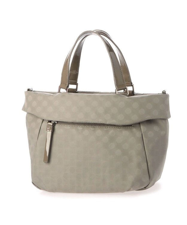 Y'SACCS PolkaDots口折れミニトート グレージュ