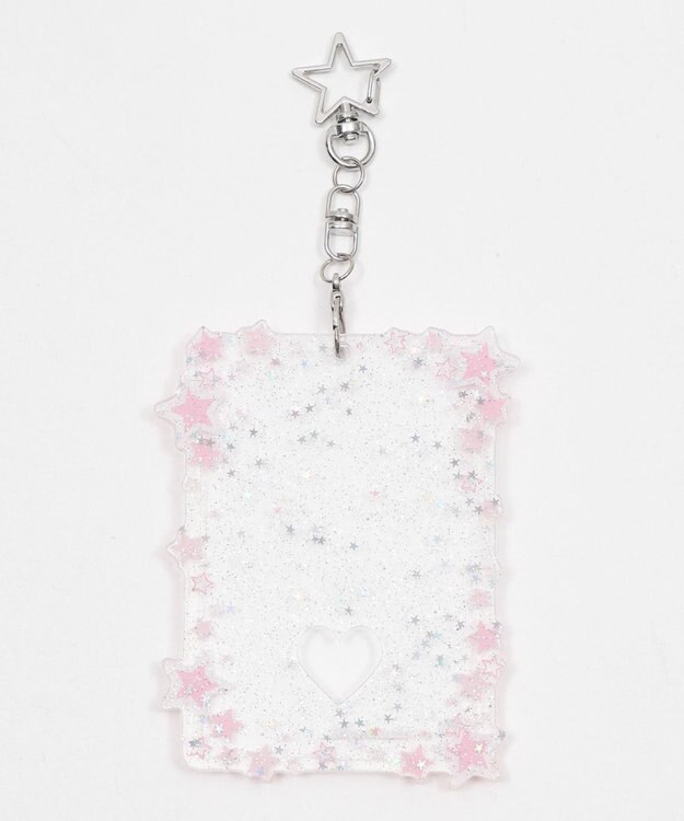 WEGO 【痛バ＆推し活】キラキラスターカードホルダーキーホルダー ライトピンク