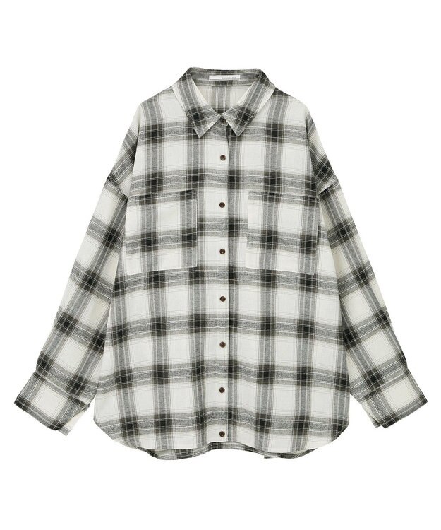 Green Parks ・ＥＬＥＮＣＡＲＥ　ＤＵＥ　２ｗａｙチェックビックシャツ Off White