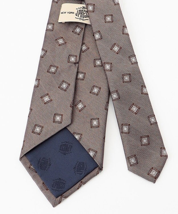 J.PRESS MEN スパンシルクスクエア小紋 ネクタイ ダークブラウン系8