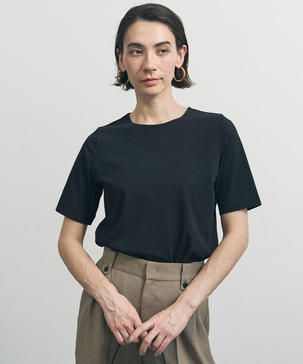 UNFILO L LAYERED FRONT Tシャツ ブラック