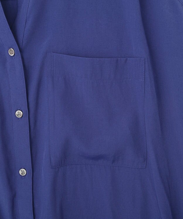 YECCA VECCA 【セットアップ可能】ポケットスキッパーシャツ Blue