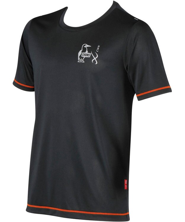 CW-X 【MEN】 CW-X 【CHUMS (チャムス)コラボ】 メンズトップス 薄軽ランニングシャツ 吸汗速乾(本体) UVカット率90％以上(本体) 3分袖 半袖 メンズ LNO510 /ワコール ブラック