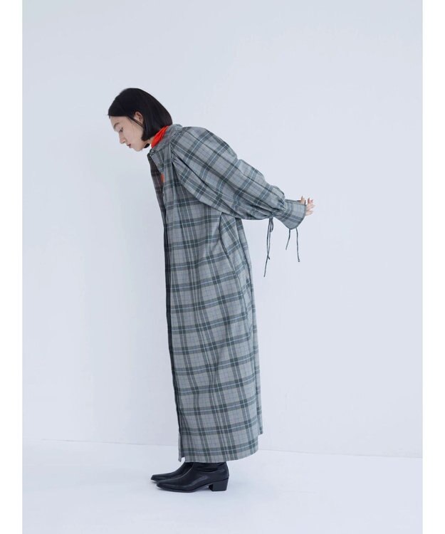 Green Parks ＫＢＦ　袖ボリュームシャツワンピース Khaki