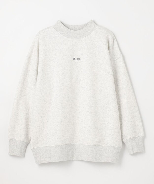 ANY 【洗濯機可】裏起毛スウェットハイネックプルオーバー ライトグレー