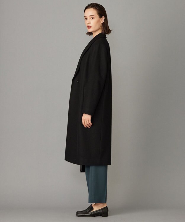 ICB ウールライトメルトン チェスターコート ブラック系