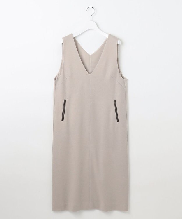 J.PRESS LADIES L 【洗える】ウールスムース ジャンパースカート ベージュ系