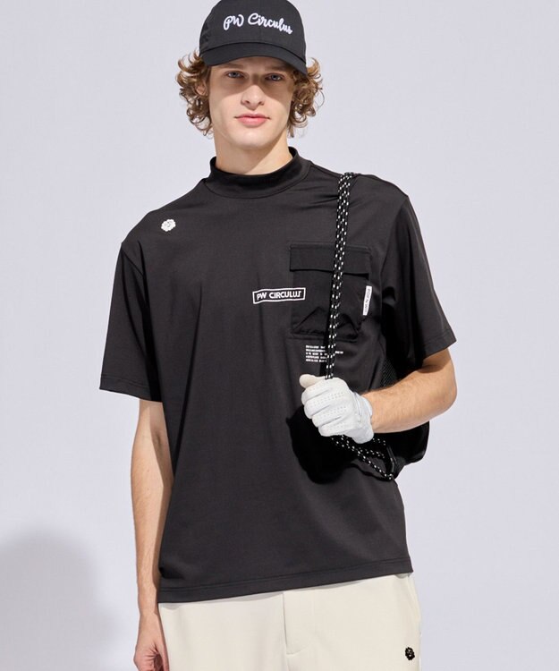 PW CIRCULUS 【MEN】ポケットモックネック ゴルフ ブラック系