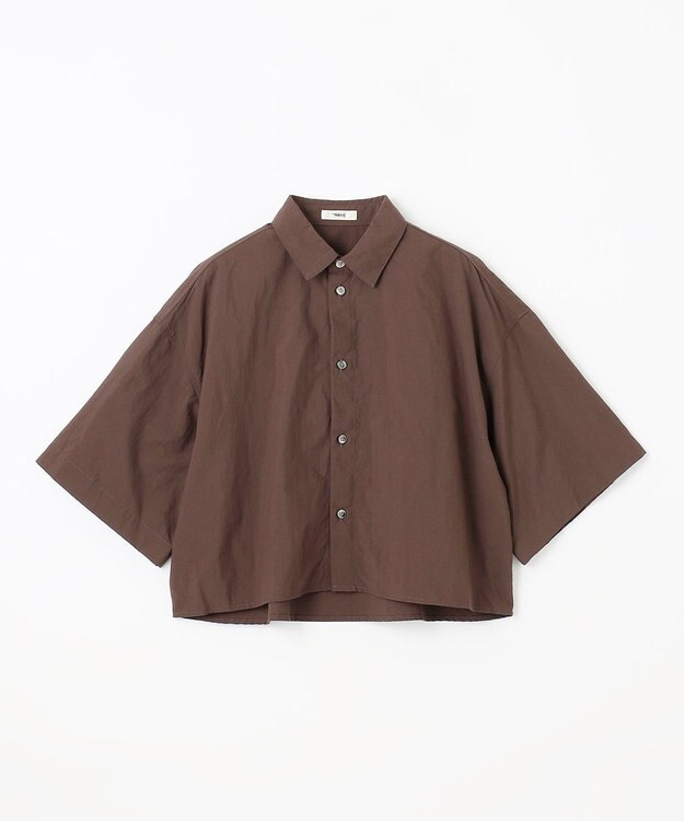 NAVE 【ReNAVE　撥水機能・UVカット・透湿・接触冷感・洗える】ナイロンタスランシャツ ダークブラウン系