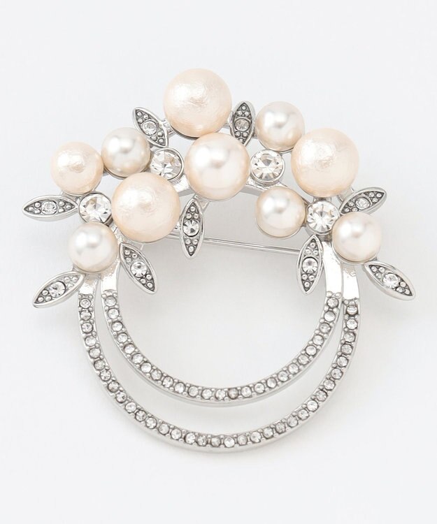 J.PRESS LADIES リースブーケ ブローチ シルバー系