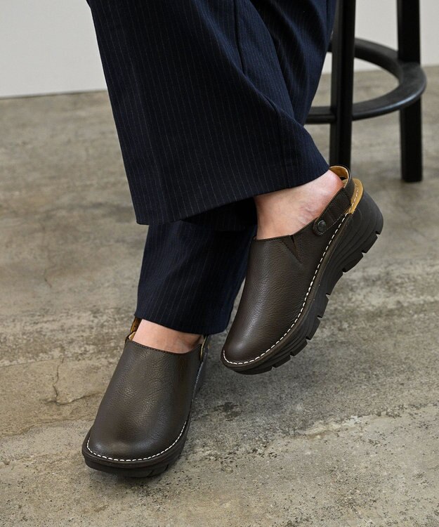 Pointer 本革2WAYサボサンダル ダークブラウン