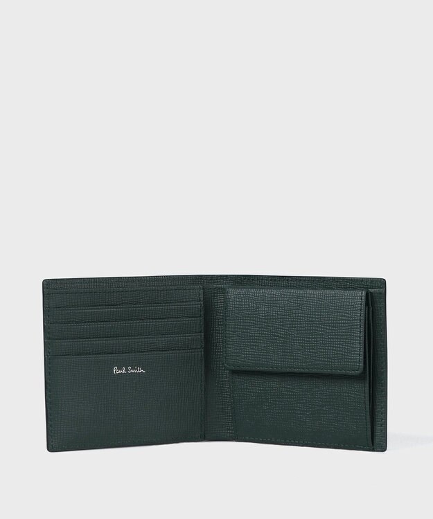 Paul Smith メタルクロップドロゴ 2つ折り財布 ダークグリーン