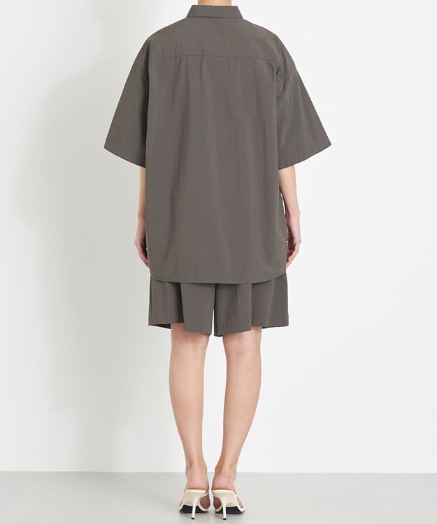 NAVE 【ReNAVE　撥水機能・UVカット・透湿・接触冷感・洗える】ナイロンタスランシャツ グレー系