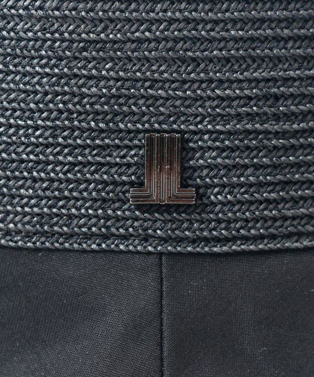 AURORA 【 LANVIN en Bleu （ランバン オン ブルー）】天然ブレードｘサテン布帛クロッシェハット ブラック