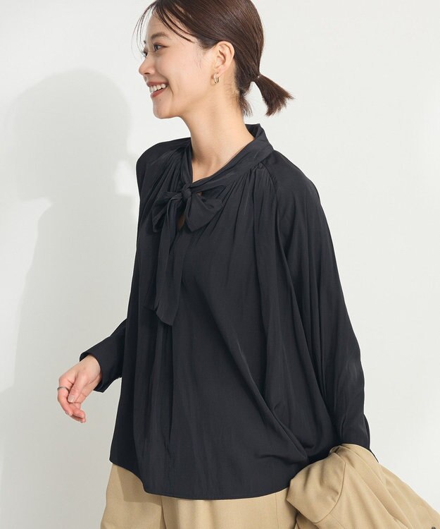 CRAFT STANDARD BOUTIQUE ２ＷＡＹボウタイブラウス Black