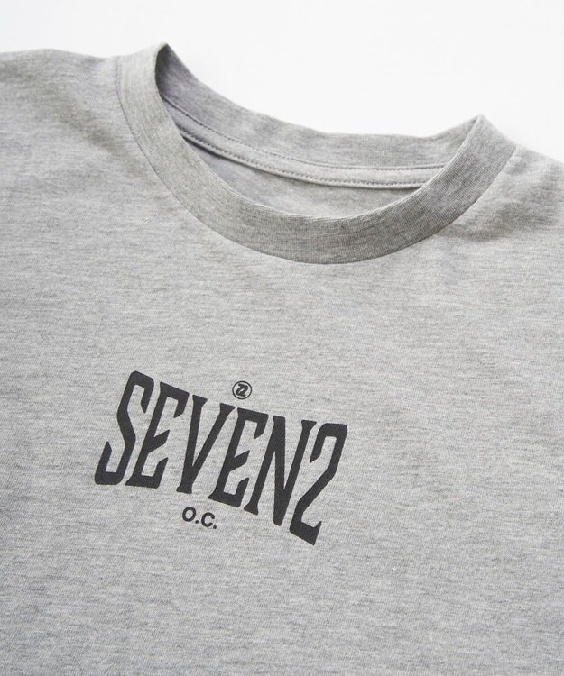 OP／FILA 【SEVEN2】バックプリントデザイン半袖Tシャツ 杢グレー