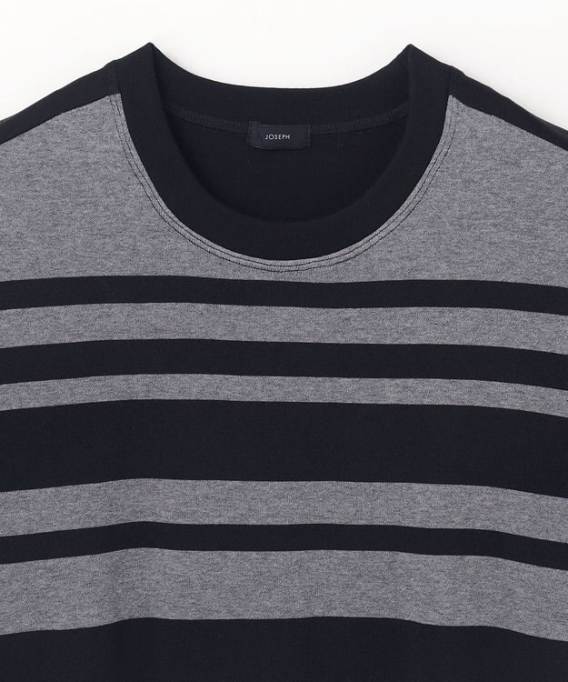 JOSEPH HOMME ブライトボーダーブロック　Tシャツ ブラック系