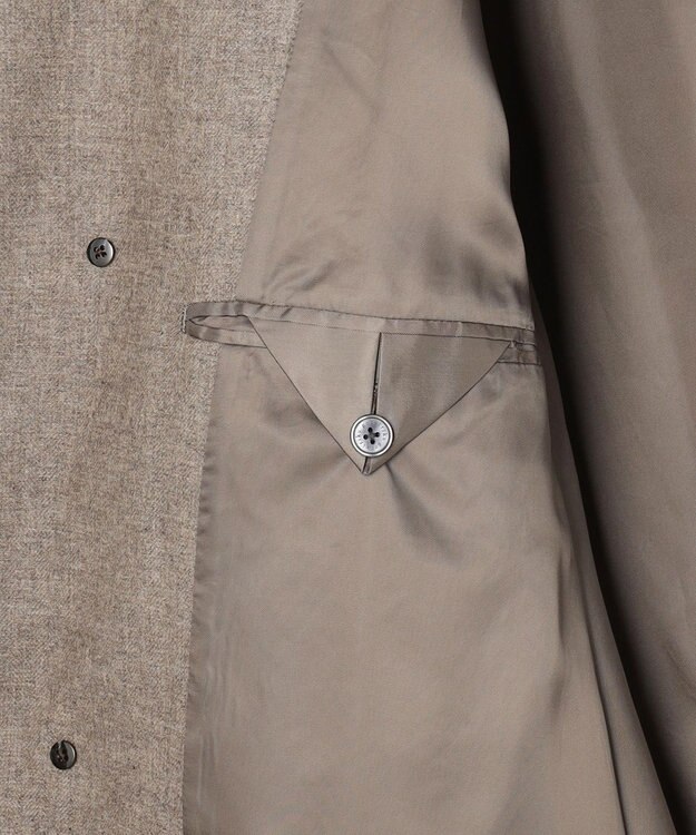 GOTAIRIKU 【薄中綿仕様】スーパーライトウエイトカシミヤブレンド ステンカラーコート ベージュ系8