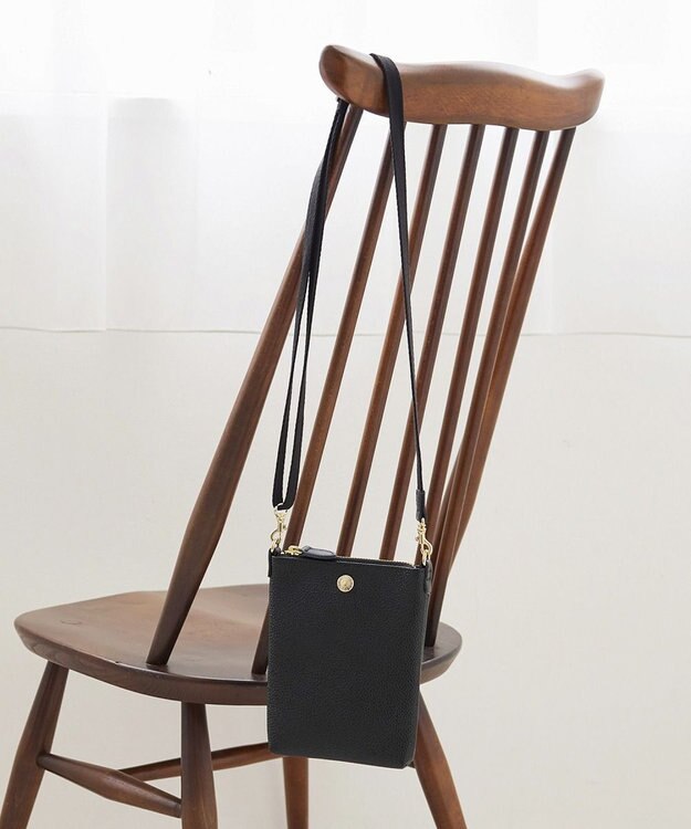 TOPKAPI 【Breath TOPKAPI】SCOTCH GRAIN スコッチグレイン ネオレザー サコッシュ スマホ ショルダーバッグ ブラック