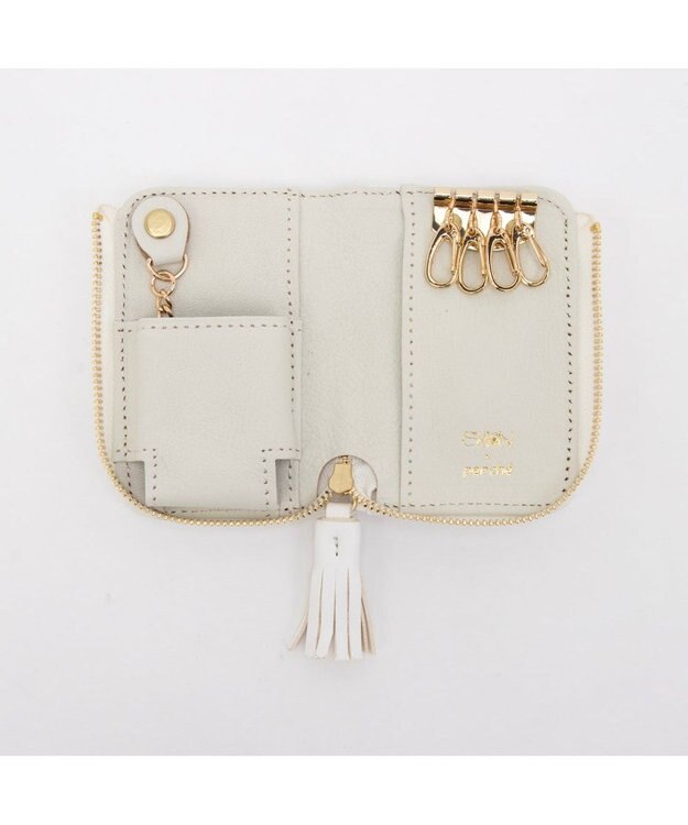 UNBILLION ペルケ perche × 髙嶋シオンコラボ / スマートアートキーケース ライトアイボリー