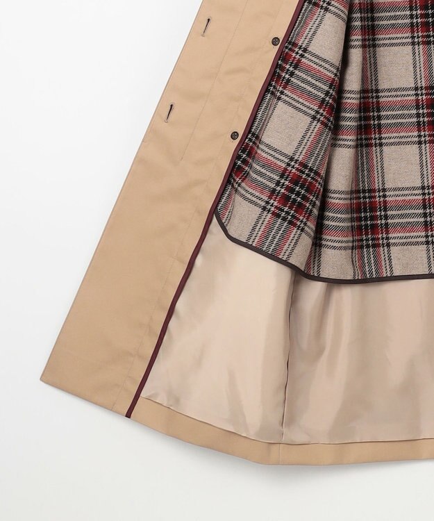 J.PRESS LADIES L コンパクトギャバ ステンカラー コート ベージュ系