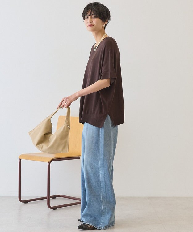 AMERICAN HOLIC 【前後2WAY】ポンチョニット Brown