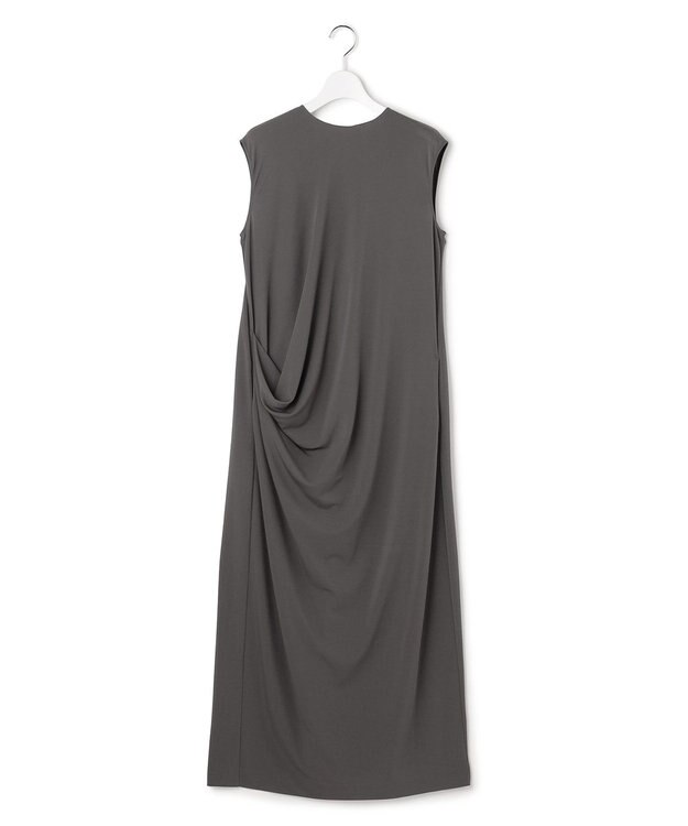 23区 S 【GOLD LABEL】リュクスジャージー アシンメトリードレープ ワンピース グレー系