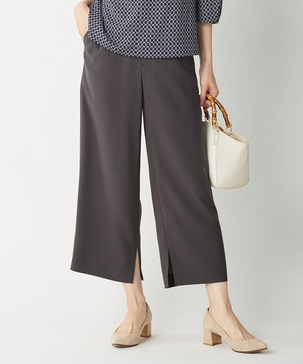 J.PRESS LADIES 【洗える】リラクシオンツイル パンツ グレー系