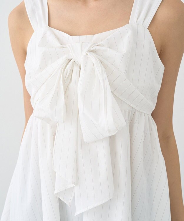 earth music&ecology リボンイレヘムチュニック Off White