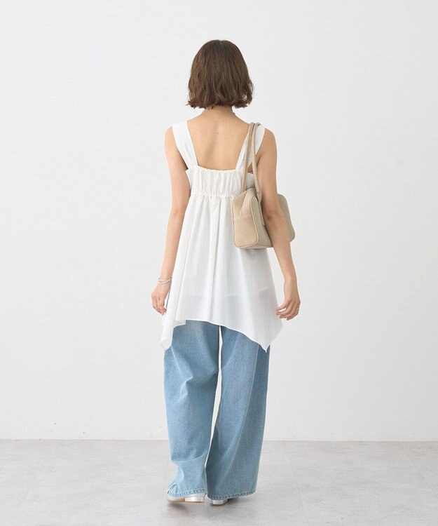 earth music&ecology リボンイレヘムチュニック Off White