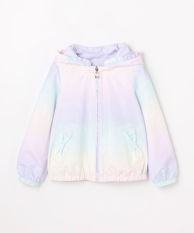 ANY KIDS 【フード取り外し/洗濯機可能】撥水加工リバーシブルゾン レインボー