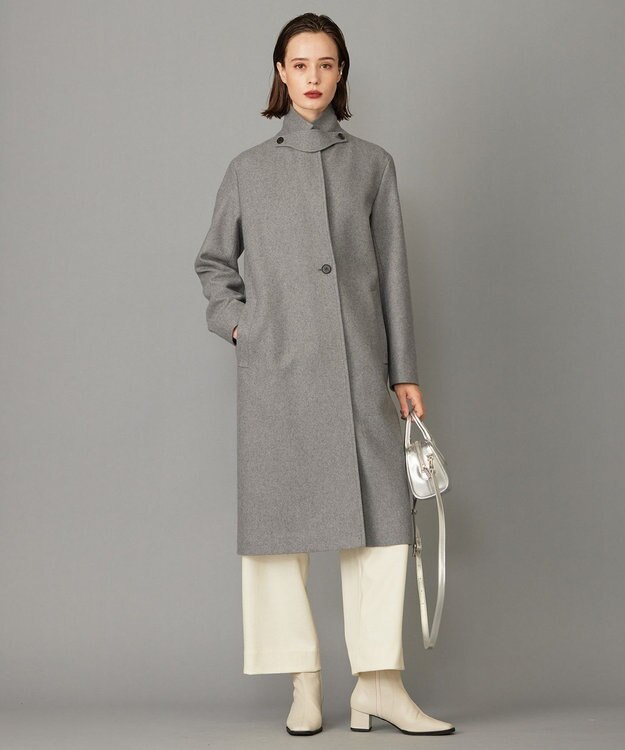 ICB ウールライトメルトン チェスターコート ミディアムグレー系