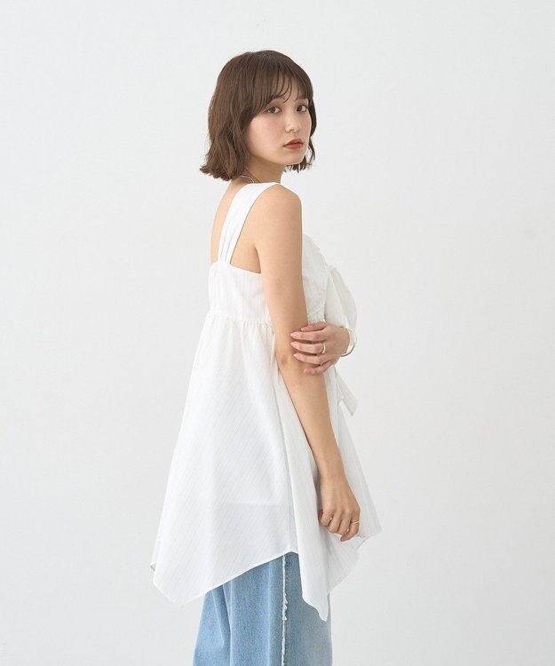 earth music&ecology リボンイレヘムチュニック Off White