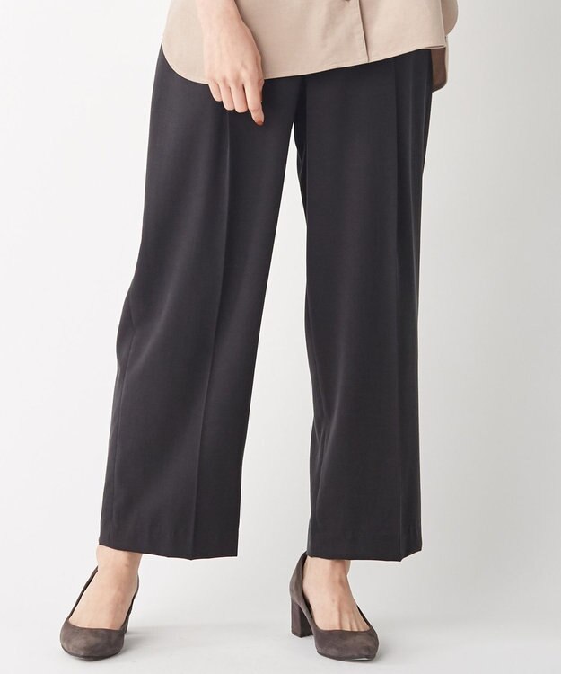 J.PRESS LADIES 【洗える】コットンセルロース チノ パンツ グレー系