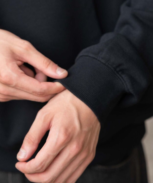 WEGO 【ユニセックス着用ITEM/SMLサイズ展開】グラフィックロゴプルパーカー ブラック