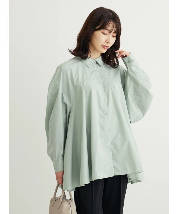 Green Parks ・ｆｕｒｒｙ　ｒａｔｅ　変形キリカエシャツチュニック Gray