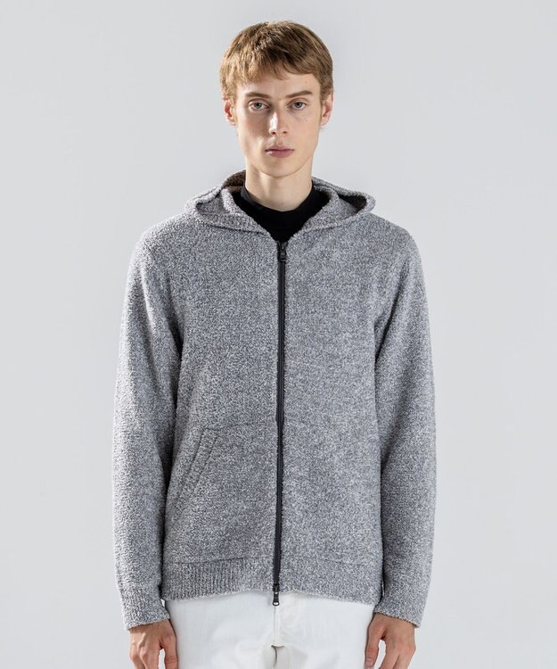 JOSEPH HOMME 【新素材】ジェントルフィットボア　ジップアップフーディー ライトグレー系