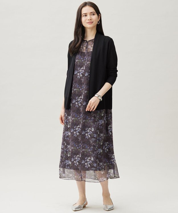 自由区 【接触冷感・UVケア・洗える】ファンクショナル カーディガン ブラック