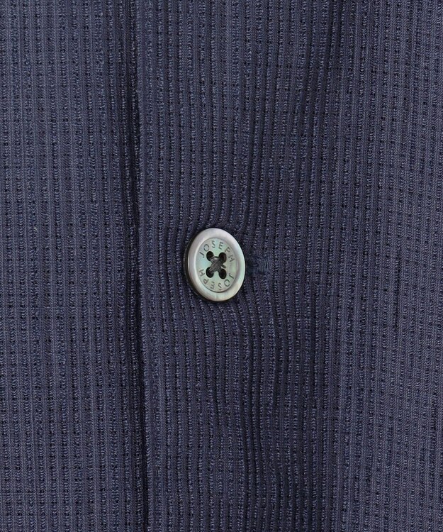 JOSEPH HOMME 新素材【通気性/洗える/ストレッチ】トリコワッシャーストレッチ　レギュラーカラー半袖シャツ ネイビー系
