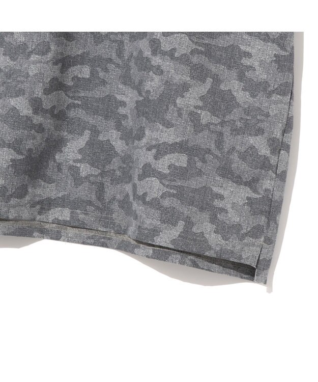 ZERO HALLIBURTON クールドッツ カモ柄モックネックTシャツ ZHG-M6S6b 85192 グレー