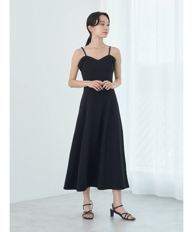 earth music&ecology スウェットキャミワンピース Black