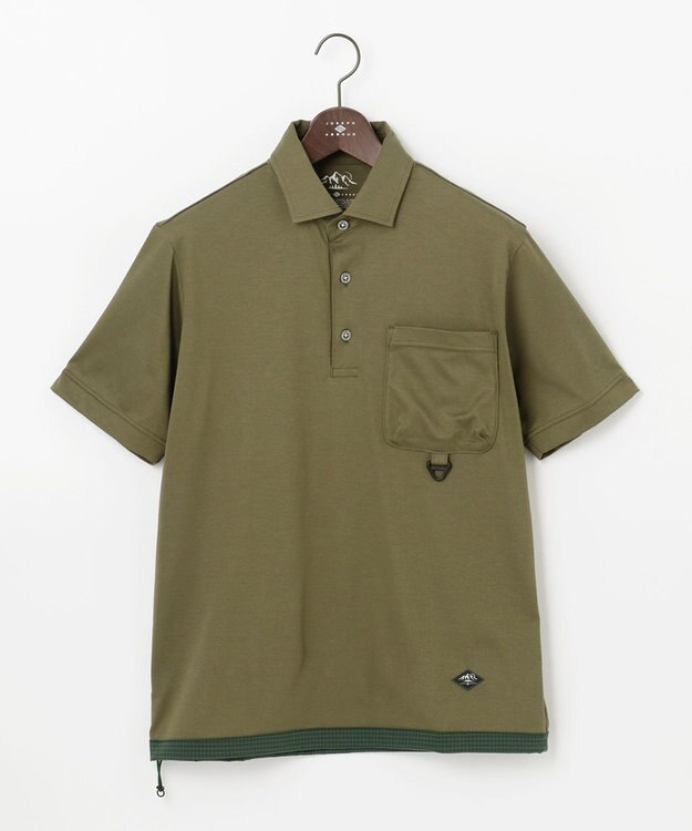 JOSEPH ABBOUD MOUNTAIN 【UNISEX】ASHA_OG_OGリップコンビ ポロシャツ カーキ系