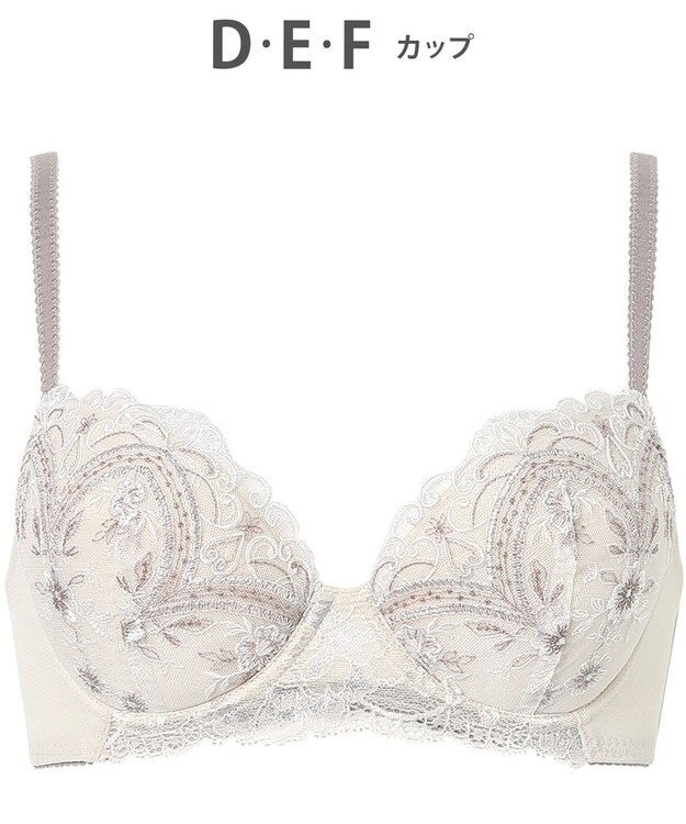 Wing ブラジャー Wing Lesiage 谷間ふっくら 脇高設計 サイドすっきり 【6000シリーズ】 ブラ PB6000 ウイング／ワコール アイボリー