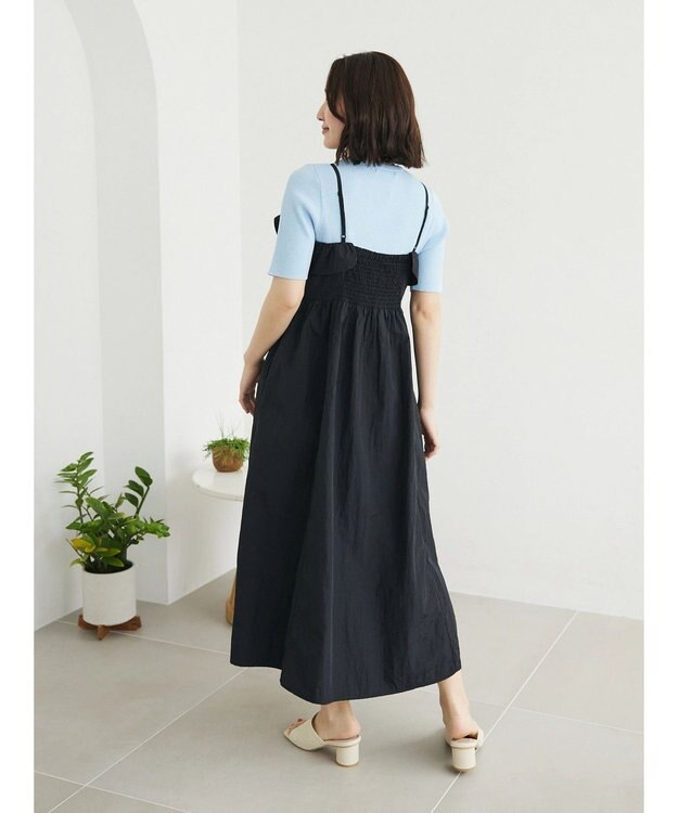 Green Parks ・ＳＵＧＡＲ　ＳＰＯＯＮ　フリルキャミワンピース Black